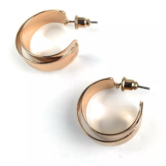 NEW LRL Rose Gold Tone Hoop Earrings MSRP $38 - Picture 6 of 6
